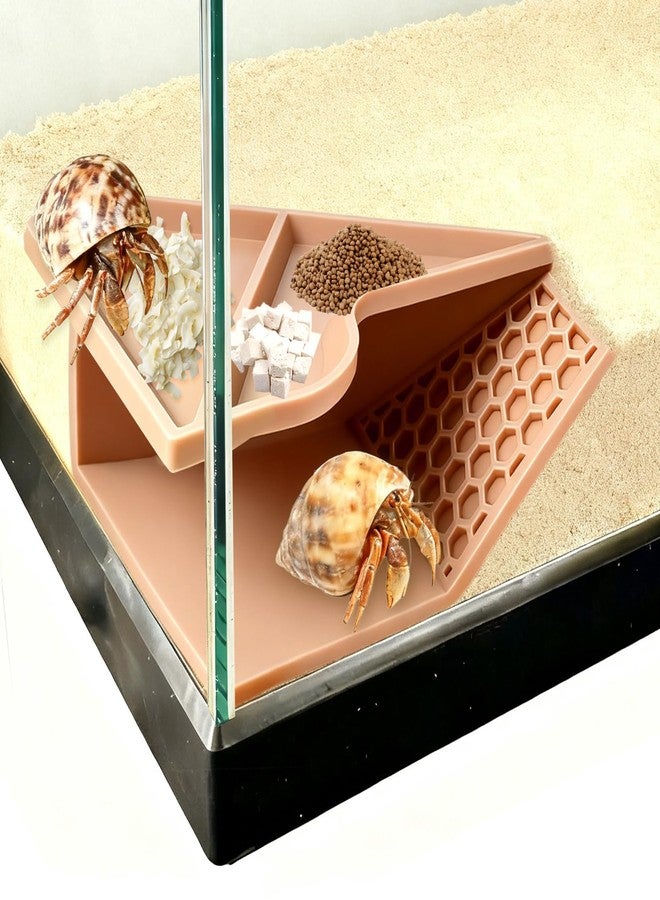Hollima Hermit Crab Tunnel Cave Corner, Hermit Underground Crab Climbing Tank Accessories Decor Hide, Hermit Crab Lizard Chameleon Hamster Decoration Accessories Supplies Toys Ornaments-Sandy Color - Image 1